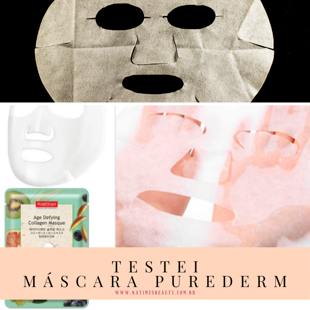 Máscara Purederm Age Defying anti-idade com vitaminas e minerais. Natimus Beauty Blog.