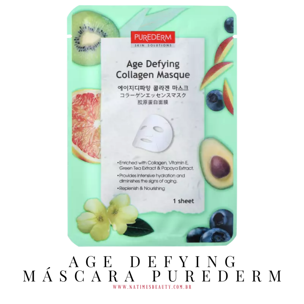 Purederm Age Defying Collagen - Máscara Anti-Idade. Natimus Beauty Blog.