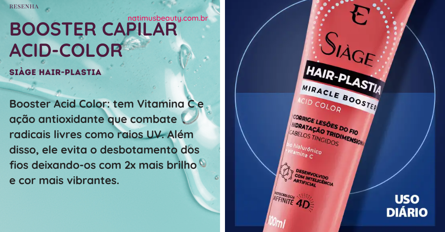 Booster Capilar Acid-Color Siàge Hair-Plastia, 100 ml. Natimus Beauty Blog.