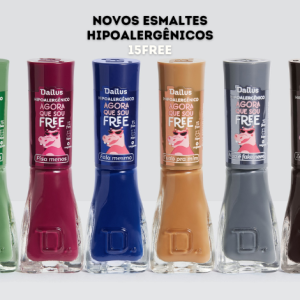 DAILUS apresenta coleção de esmaltes hipoalergênicos e 15 FREE