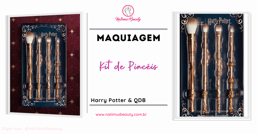 Um kit varinhas de pincéis de maquiagem encantadores inspirados nos personagens queridos de Harry Potter.