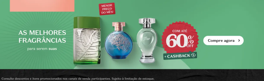 Transforme sua presença em promoções icônicas que estão com descontos imperdíveis. Essa é hora de aproveitar seu produtinho preferido na Black Friday do Boticário.