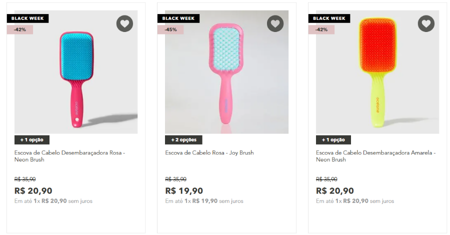 As escovas e pinças da Océane são essenciais para um visual sempre impecável. Com os descontos da Black Friday da Océane, você pode atualizar seu kit de ferramentas e garantir praticidade no dia a dia.