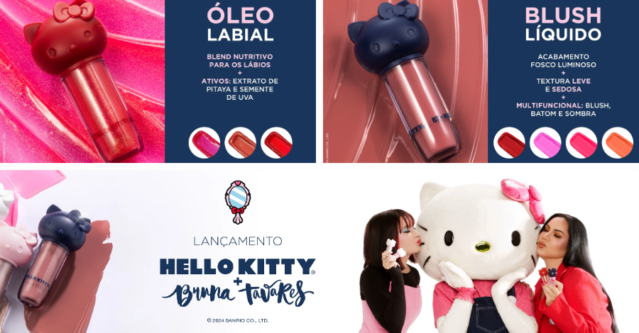 Coleção bruna tavares hello kitty BT HK Bruna Tavares Kiss New York