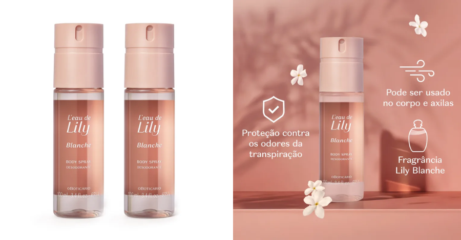 Body Spray Desodorante L’eau de Lily Blanche 100ml