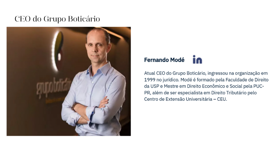 Fernando Modé CEO do Grupo Boticário.