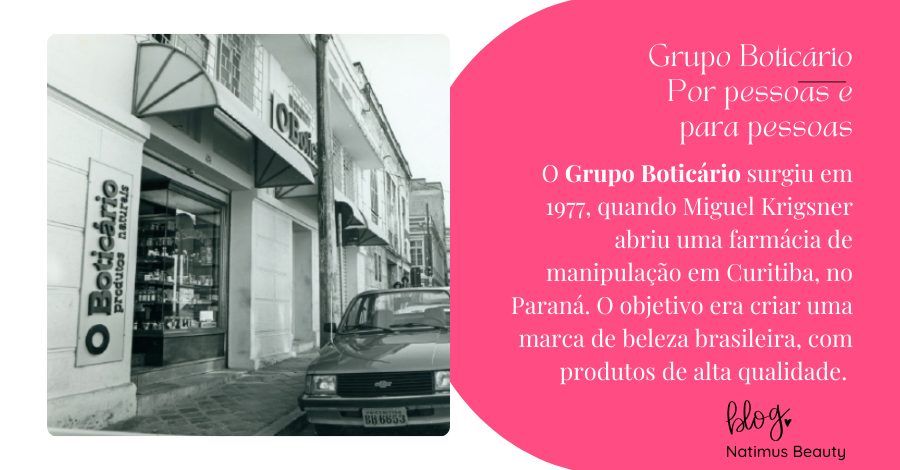 Em 1977: Miguel Krigsner abre uma farmácia de manipulação em Curitiba, foi a primeira loja do Boti.