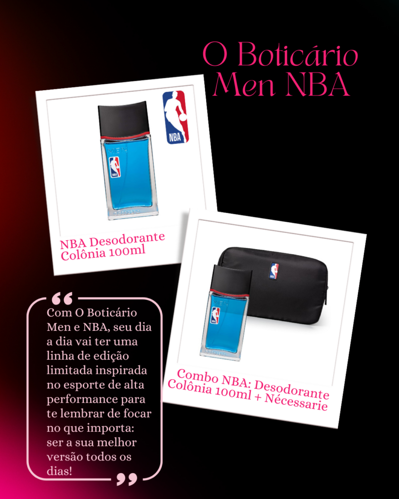 Boticário MEN NBA Fórmula vegana que combina notas cítricas e aromáticas com um fundo amadeirado de Patchouli. Ideal para o homem que ama fragrâncias frescas e modernas!