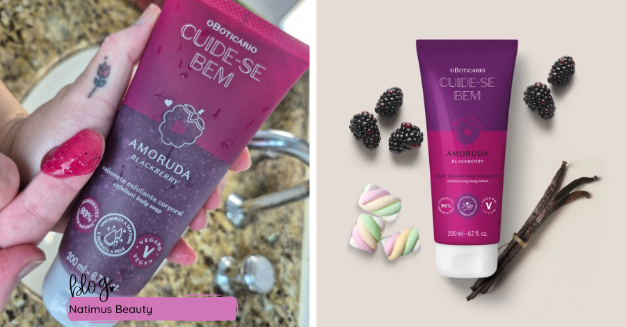Cuide-se Bem Amoruda Sabonete Esfoliante: promove sensação de pele hidratada, pele perfumada, uniformiza a textura da pele, além de remover as impurezas e células mortas.