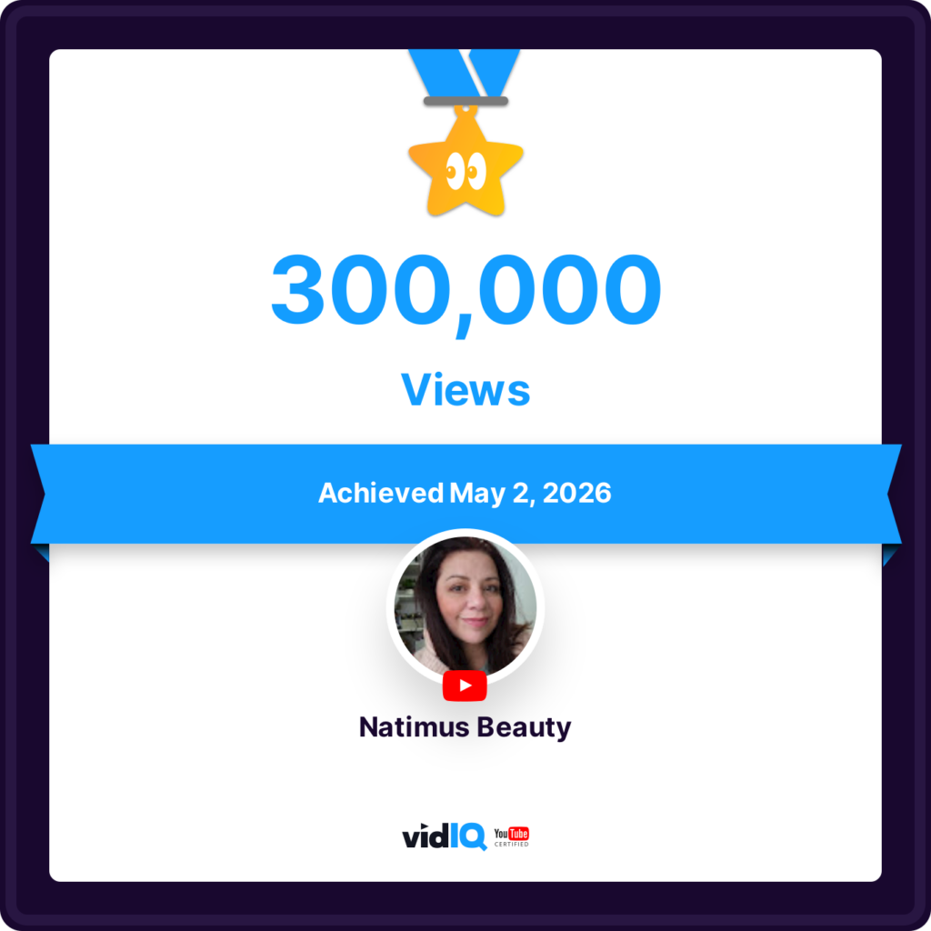 Celebrando uma conquista muito especial! O canal de beleza Natimus Beauty acaba de ultrapassar 300 mil visualizações!